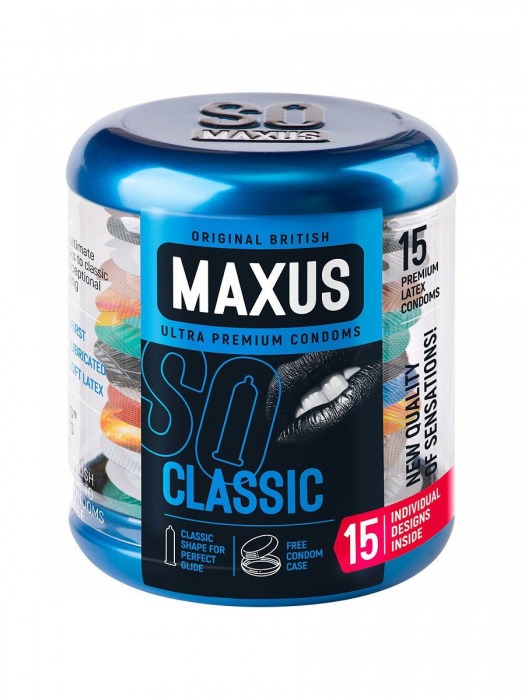 Классические презервативы в металлическом кейсе MAXUS Classic - 15 шт. - Maxus - купить с доставкой в Новосибирске