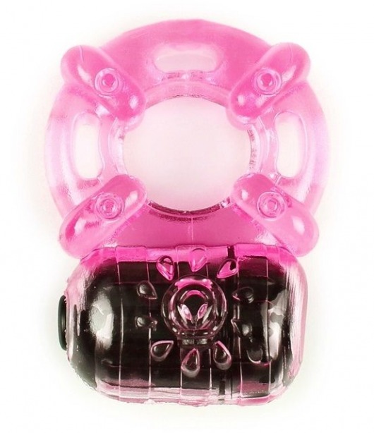 Розовое эрекционное кольцо c вибропулей - Brazzers - в Новосибирске купить с доставкой