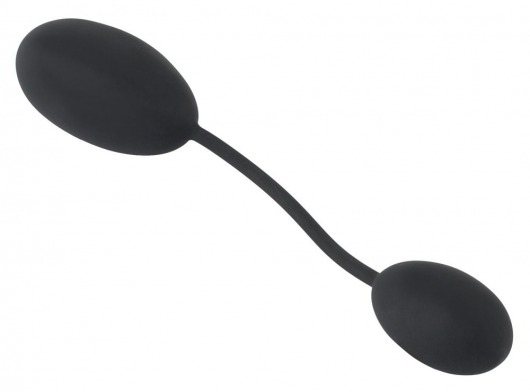 Черные яички на гибкой связке Pussy   Ass Balls - Orion