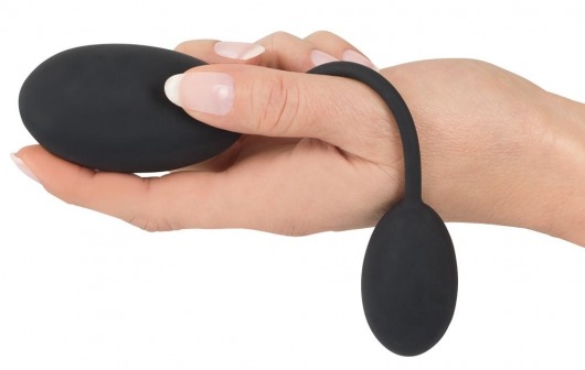 Черные яички на гибкой связке Pussy   Ass Balls - Orion