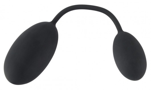 Черные яички на гибкой связке Pussy   Ass Balls - Orion