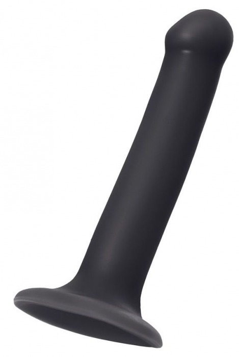 Черный фаллос на присоске Silicone Bendable Dildo M - 18 см. - Strap-on-me - купить с доставкой в Новосибирске