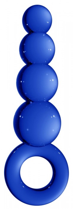 Синяя анальная пробка Chrystalino Tickler - 12 см. - Shots Media BV
