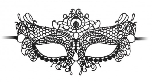 Черная кружевная маска на глаза Queen Black Lace Mask - Shots Media BV купить с доставкой