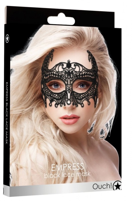 Черная кружевная маска ручной работы Empress Black Lace Mask - Shots Media BV купить с доставкой