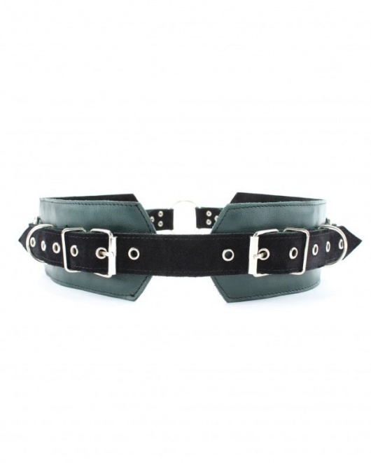 Изумрудный пояс Ladys Arsenal с колечками для крепления - БДСМ Арсенал - купить с доставкой в Новосибирске