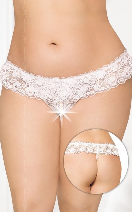 Трусики-стринг с ажурной оборкой - SoftLine купить с доставкой