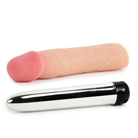 Вибратор с реалистичной насадкой Virtual Reality Sex Kit - 16,5 см. - Topco Sales