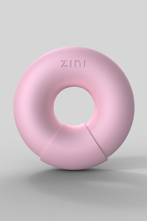Розовый многофункциональный вибратор DONUT STRAWBERRY - ZINI