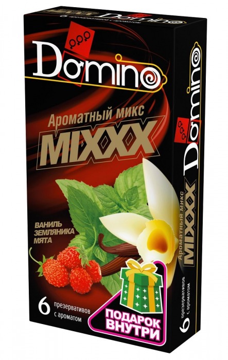 Ароматизированные презервативы DOMINO  Ароматный микс  - 6 шт. - Domino - купить с доставкой в Новосибирске