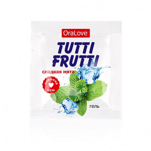 Пробник гель-смазки Tutti-frutti со вкусом мяты - 4 гр. - Биоритм - купить с доставкой в Новосибирске