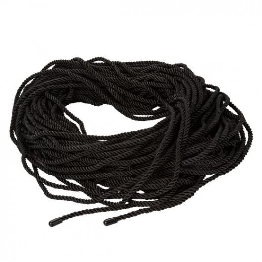Черная веревка для шибари BDSM Rope - 50 м. - California Exotic Novelties - купить с доставкой в Новосибирске