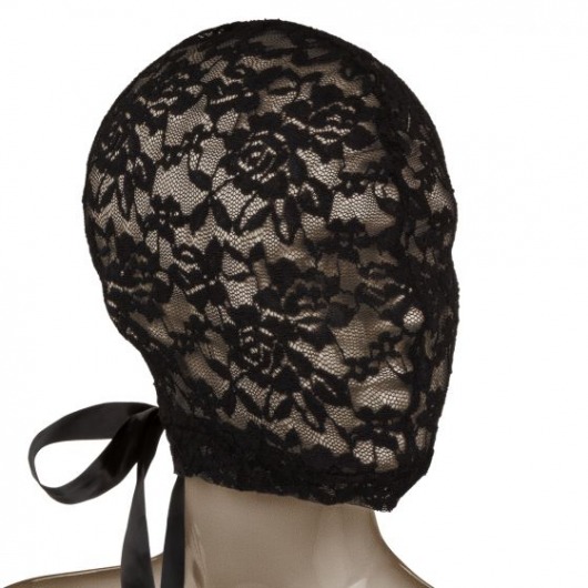 Кружевная маска-шлем на шнуровке сзади Corset Lace Hood - California Exotic Novelties - купить с доставкой в Новосибирске