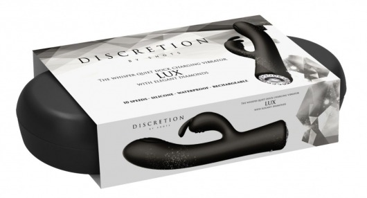 Черный вибромассажер-кролик Lux - 20 см. - Shots Media BV