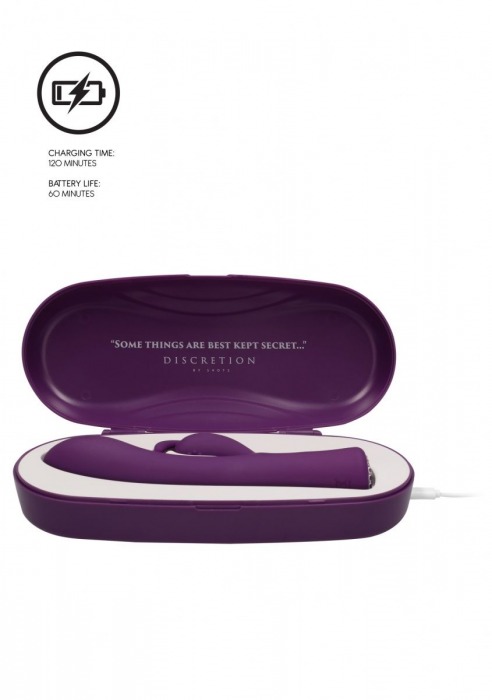 Фиолетовый вибромассажер-кролик Lux - 20 см. - Shots Media BV