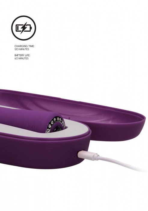 Фиолетовый вибромассажер-кролик Lux - 20 см. - Shots Media BV