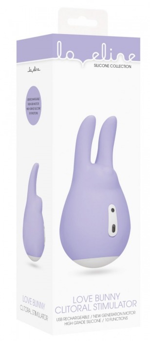 Фиолетовый клиторальный стимулятор Love Bunny - 9,4 см. - Shots Media BV