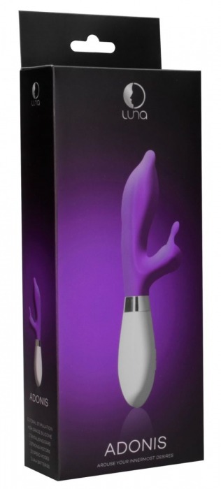 Фиолетовый вибратор-кролик Adonis - 21,5 см. - Shots Media BV