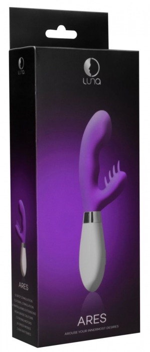 Фиолетовый вибратор-кролик Ares - 21 см. - Shots Media BV