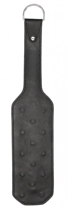 Черная шлепалка Leather Vampire Paddle - 41 см. - Shots Media BV - купить с доставкой в Новосибирске
