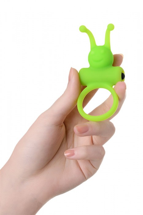 Зеленое эрекционное виброкольцо на пенис Cock Ring - A-toys - в Новосибирске купить с доставкой