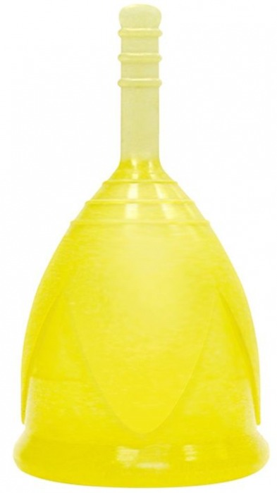 Желтая менструальная чаша размера S - Тюльпан - купить с доставкой в Новосибирске