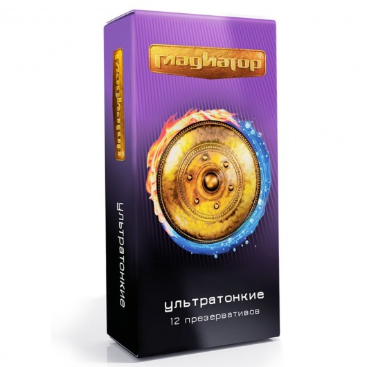 Презервативы  Гладиатор Ультратонкие  - 12 шт. - Гладиатор - купить с доставкой в Новосибирске