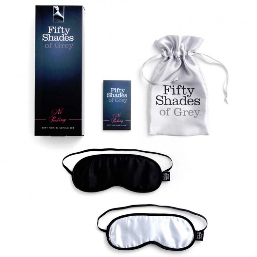 Набор из двух масок на глаза Soft Blindfold Twin Pack - Fifty Shades of Grey - купить с доставкой в Новосибирске