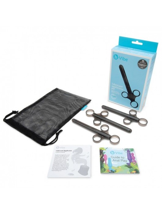 Набор из 3 черных шприцев для лубриканта - b-Vibe - купить с доставкой в Новосибирске