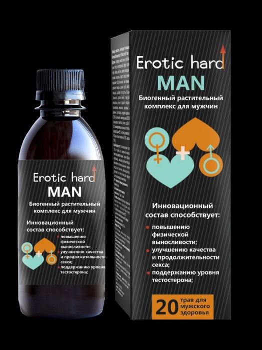 Мужской биогенный концентрат для усиления эрекции Erotic hard Man - 250 мл. - Erotic Hard - купить с доставкой в Новосибирске