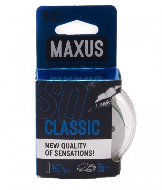 Классические презервативы в пластиковом кейсе MAXUS Classic - 3 шт. - Maxus - купить с доставкой в Новосибирске