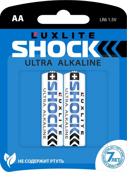 Батарейки Luxlite Shock (BLUE) типа АА - 2 шт. - Luxlite - купить с доставкой в Новосибирске