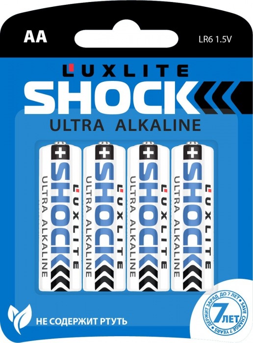 Батарейки Luxlite Shock (BLUE) типа АА - 4 шт. - Luxlite - купить с доставкой в Новосибирске