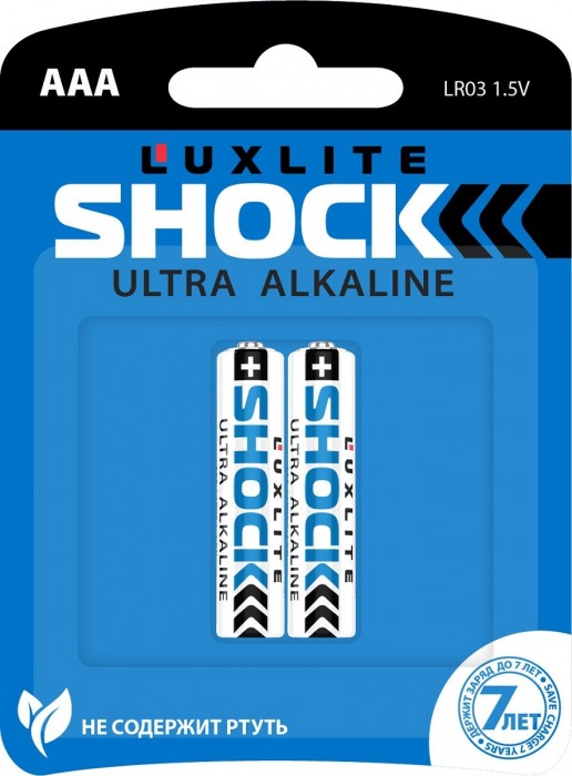 Батарейки Luxlite Shock (BLUE) типа ААА - 2 шт. - Luxlite - купить с доставкой в Новосибирске
