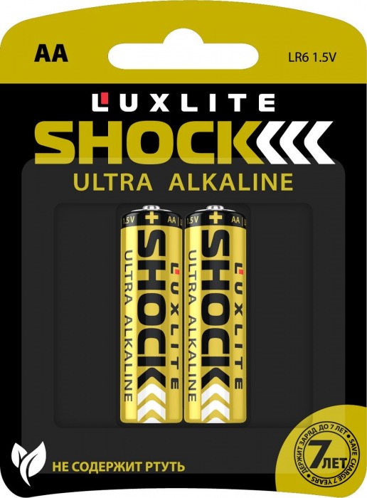Батарейки Luxlite Shock (GOLD) типа АА - 2 шт. - Luxlite - купить с доставкой в Новосибирске