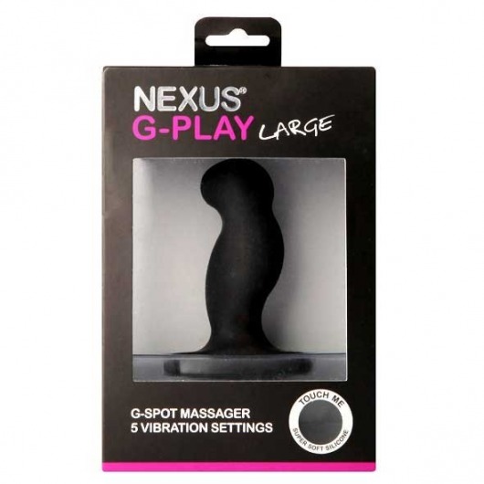 Стимулятор простаты Nexus G-Play Large Black с вибрацией - 10 см. - Nexus Range - в Новосибирске купить с доставкой