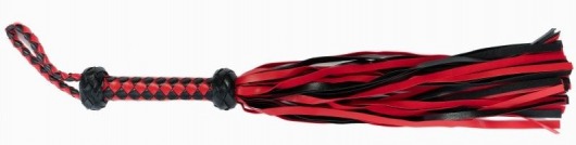 Красно-черная плеть с плетёной ромбической рукоятью - Джага-Джага - купить с доставкой в Новосибирске