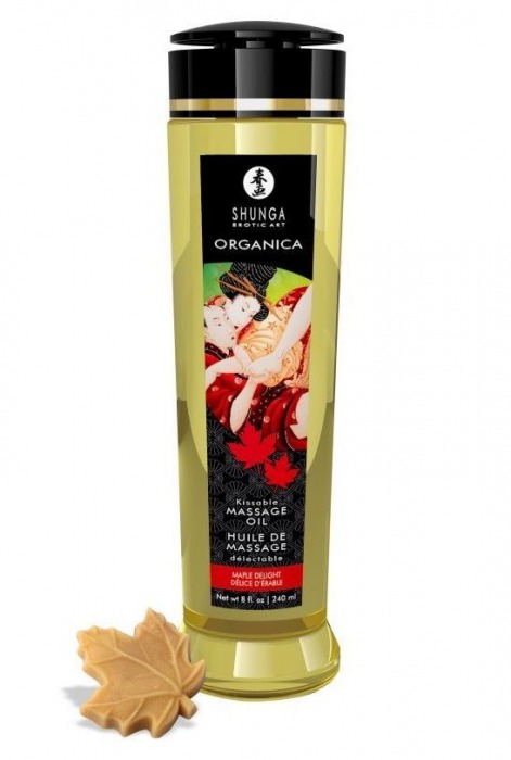 Массажное масло с ароматом кленового сиропа Organica Maple Delight - 240 мл. - Shunga - купить с доставкой в Новосибирске