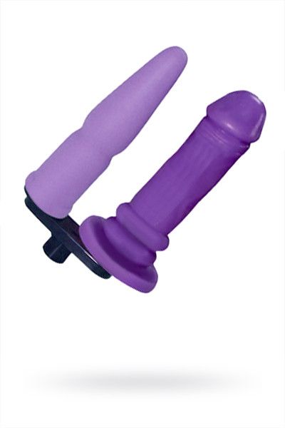 Фиолетовая двойная насадка для секс-машин - MyWorld - DIVA - купить с доставкой в Новосибирске