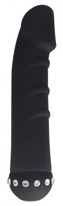 Черный вибратор SPARKLE SUCCUBI VIBRATING DONG - 14,5 см. - Howells