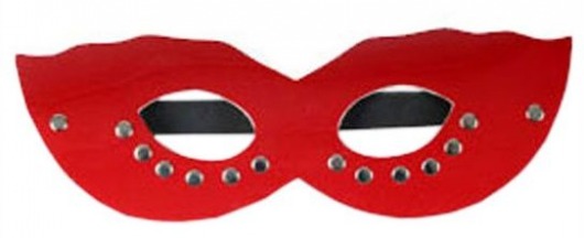 Красная маска CLASSIC с заклёпками - Eroticon - купить с доставкой в Новосибирске