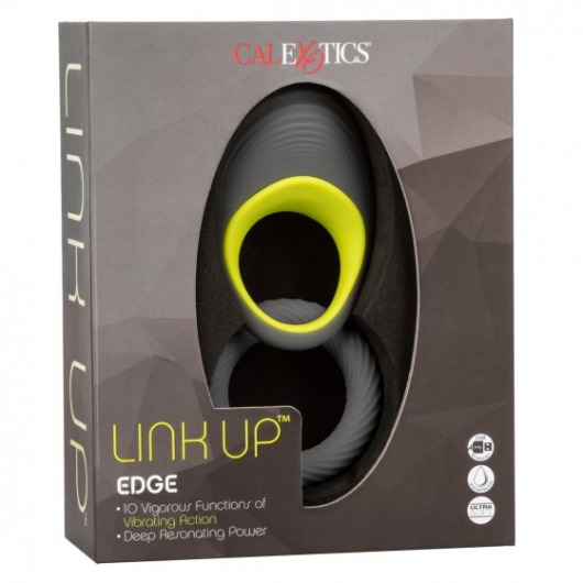 Набор из двух сероых эрекционных колец Link Up Edge - California Exotic Novelties - в Новосибирске купить с доставкой
