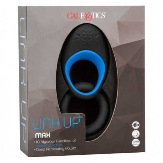 Набор из двух черных эрекционных колец Link Up Max - California Exotic Novelties - в Новосибирске купить с доставкой