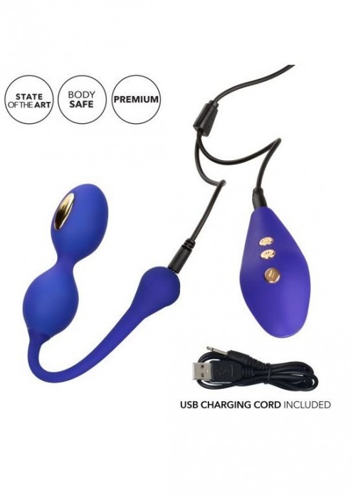Фиолетовые виброшарики с электростимуляцией Impulse Intimate E-Stimulator Dual Kegel - California Exotic Novelties - купить с доставкой в Новосибирске