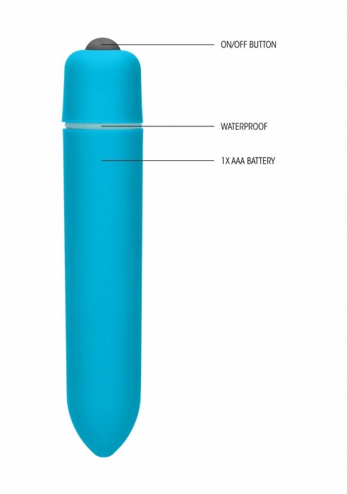 Голубая вибропуля Speed Bullet - 9,3 см. - Shots Media BV