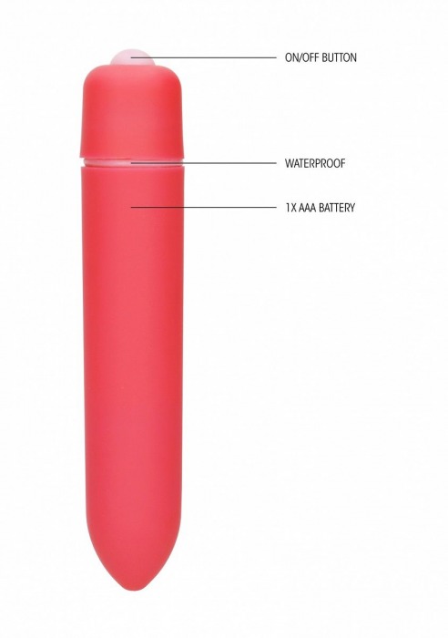 Красная вибропуля Speed Bullet - 9,3 см. - Shots Media BV