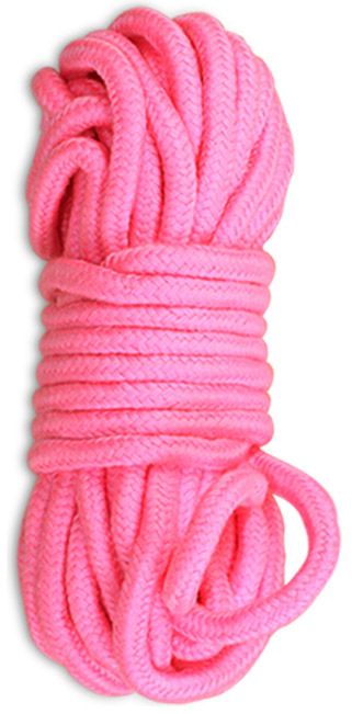 Розовая верёвка для любовных игр - 10 м. - Lovetoy - купить с доставкой в Новосибирске