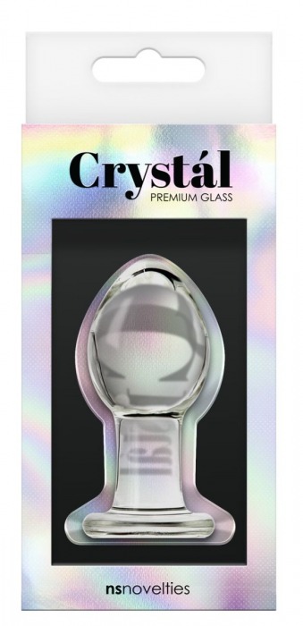 Прозрачная анальная пробка Crystal Medium - 7,6 см. - NS Novelties