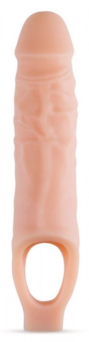 Телесный реалистичный фаллоудлинитель 9 Inch Silicone Cock Sheath Penis Extender - 22,86 см. - Blush Novelties - в Новосибирске купить с доставкой