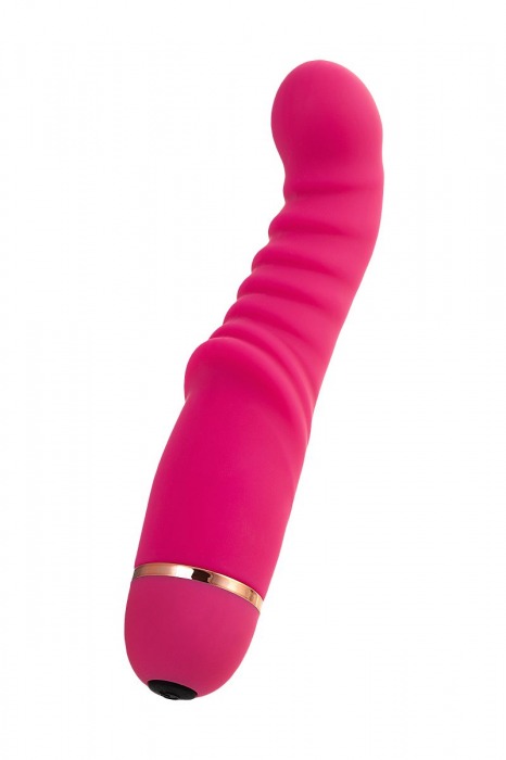 Розовый ребристый вибратор Capy - 17,4 см. - A-toys